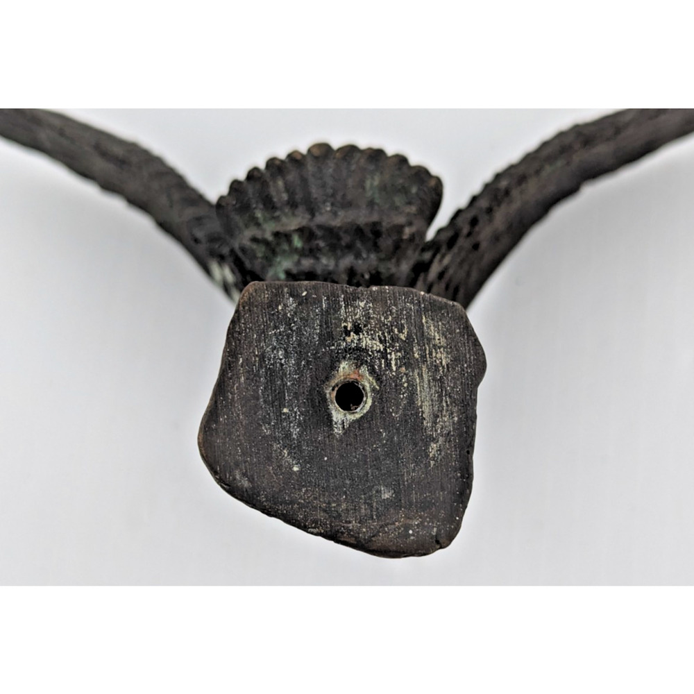 Vintage Bronze Metal Eagle Topper Finial Solid 4-3/4" H - Picture 6 of 13